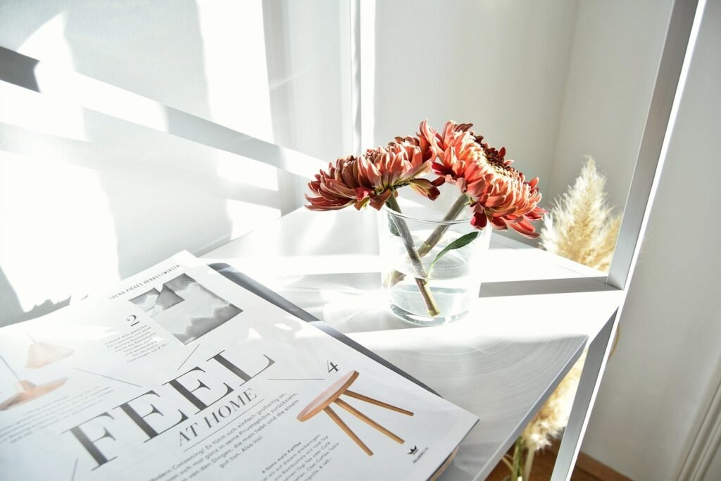 magazine, beautiful flowers, article